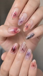 Blooming Nail Designs for Soft Artistic Color