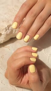 Butter Yellow Nail Polish Ideas for Soft Warm Style
