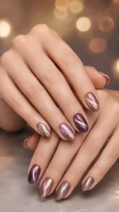 Cat Eye Nails Ideas for a Glossy Magnetic Look
