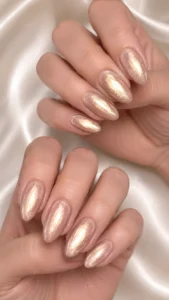 Choose Champagne Velvet Nails