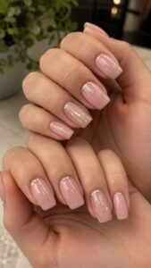 Elongated Squoval Nails With a Soft Flattened Finish