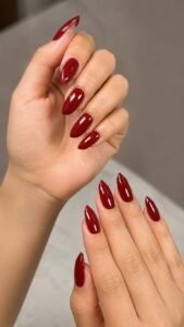 Lipstick Cut Extensions With Diagonal Fashion Drama
