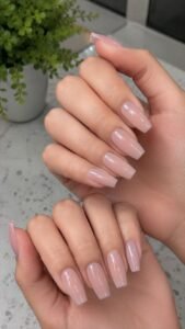 Modern Tapered Square Nails With Controlled Narrowing