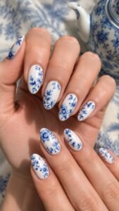 Paint Cobalt Vine Motifs