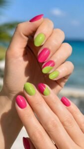 Pair Raspberry Ice With Kiwi Green