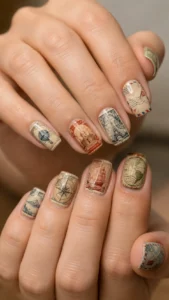 Postage Stamp Nail Art Ideas for Travel Inspired Beauty