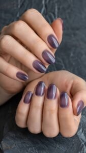 Smoky Amethyst Nail Polish Ideas for Moody Elegance