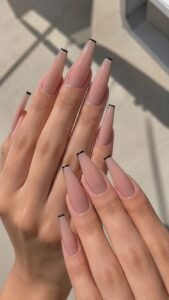 Squareletto Nails With a Flat Statement Tip