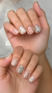 Terrazzo Stone Nail Art Ideas for Modern Color