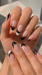 Academic Hood Nails With Layered Regalia Color