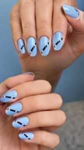 Angle a Crossing Gate Across Powder Blue