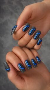 Bend an Electric Blue Tube Into a Corner