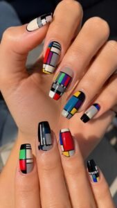 Broadcast Test Card Nails With Saturated Color Balance