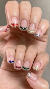 Crown Cap Nail Tips With Crimped Metal Rhythm