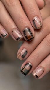 Film Negative Nails With Translucent Graphic Frames