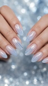 Float Icy Blue Pleats Toward the Tip