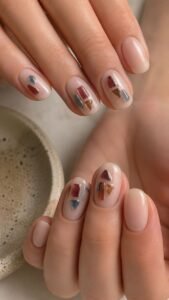 Float Irregular Pieces Over Milky Pink