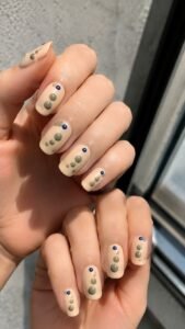 Float Sage Dots Over Warm Beige