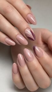 Fold Plum and Blush Sections Together
