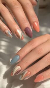 Folding Fan Nails With Graceful Layered Movement