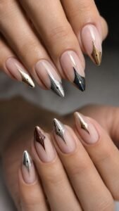 Fountain Pen Nib Nail Tips With Inked Precision