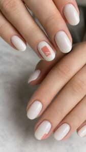 Frame a Coral Stamp on Cloud White