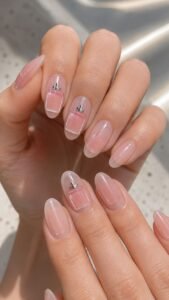 Frost a Blush Bottle Over Clear Polish