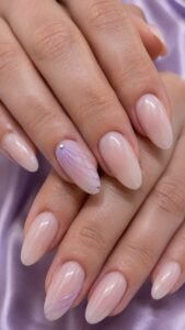 Gather Lavender Tulle Near the Cuticle