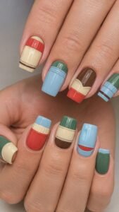 Insulated Flask Nails With Picnic Ready Color Blocking