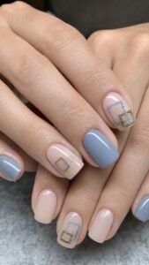 Layer Faded Blue and Olive Blocks