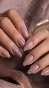 Layer Rose Gold Chains Over Milky Mauve