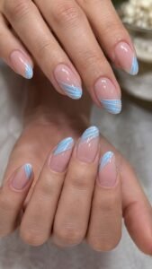 Layer Sky Blue Ribs Near the Tip