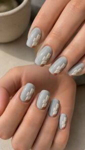 Offset Cream Tiles Across Pale Gray