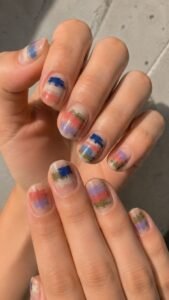 Paint Roller Overlap Designs With Saturated Bands