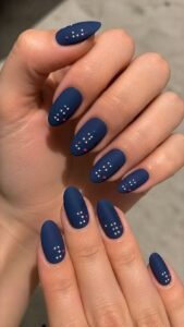 Press Ivory Dots Into Ink Blue