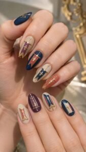 Royal Standard Nails With Flowing Pennant Geometry