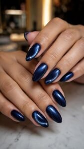 Shape a Midnight Blue Crescent Glow