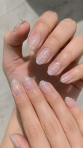 Soap Film Nails With Floating Iridescent Rings