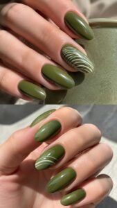 Sweep Cream Whisk Marks Across Green