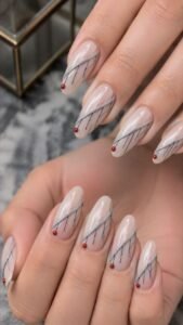 Sweep a Gray Cable Across Sheer Nude