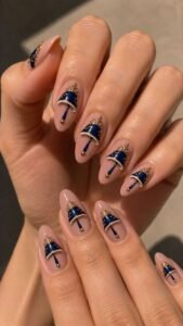 Swing a Navy Clapper Beneath Rose