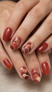 Terracotta Roof Tile Nails With Overlapping Red Curves