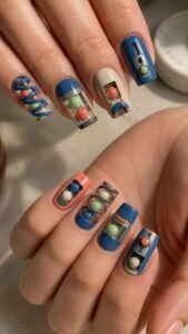 Vending Spiral Acrylic Nails With Playful Mechanical Motion