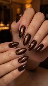 Warm Bronze Shine Over Espresso