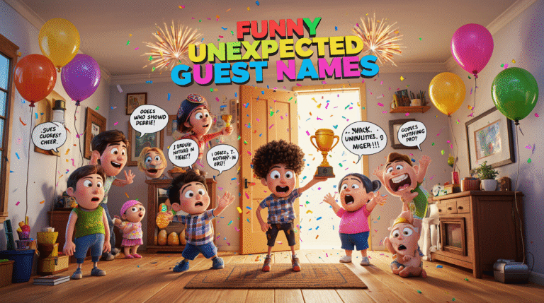 funny unexpected guest names