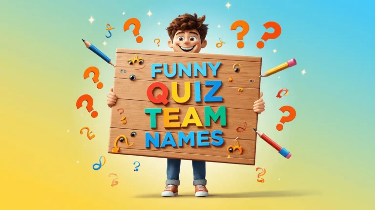 funny quiz team names​