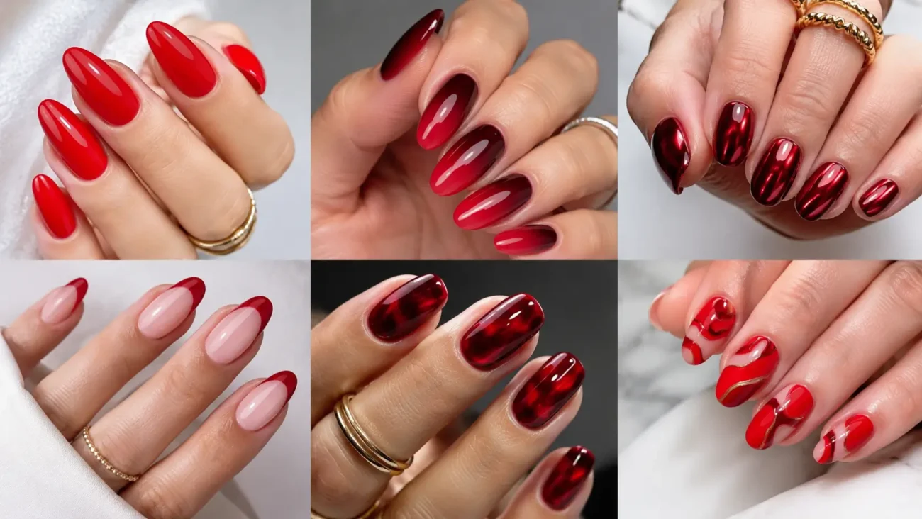 Nails Red Design