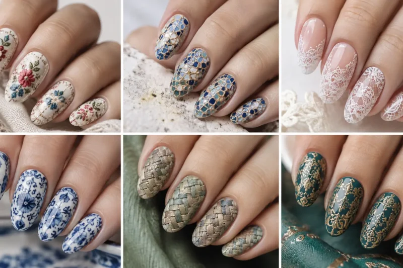 Regular Nail Polish Designs With Unexpected Hand Painted Character